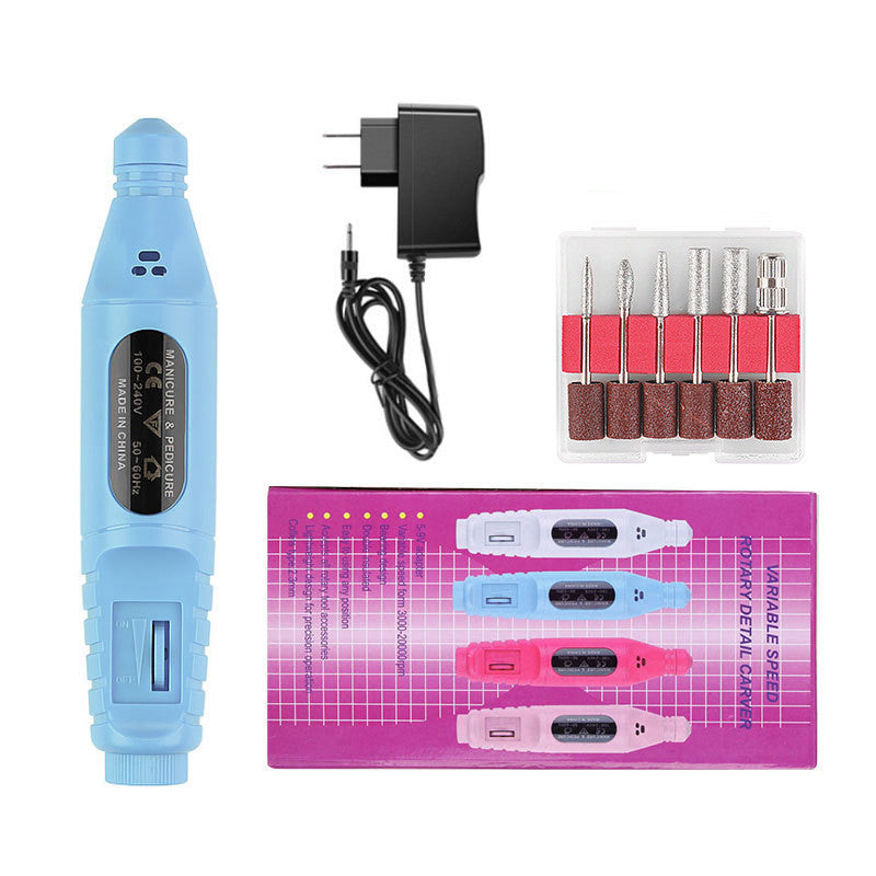 JMT-793738 Portable Nail Pen Polisher with USB Rechargeable Options – Multi-Color Manicure Tool