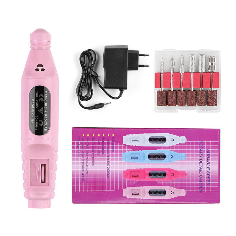JMT-793738 Portable Nail Pen Polisher with USB Rechargeable Options – Multi-Color Manicure Tool