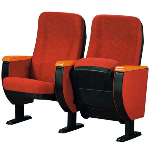 JMT-794186 Stackable Auditorium Chair with Fabric Upholstery and Injection Moulded Plastic Backrest