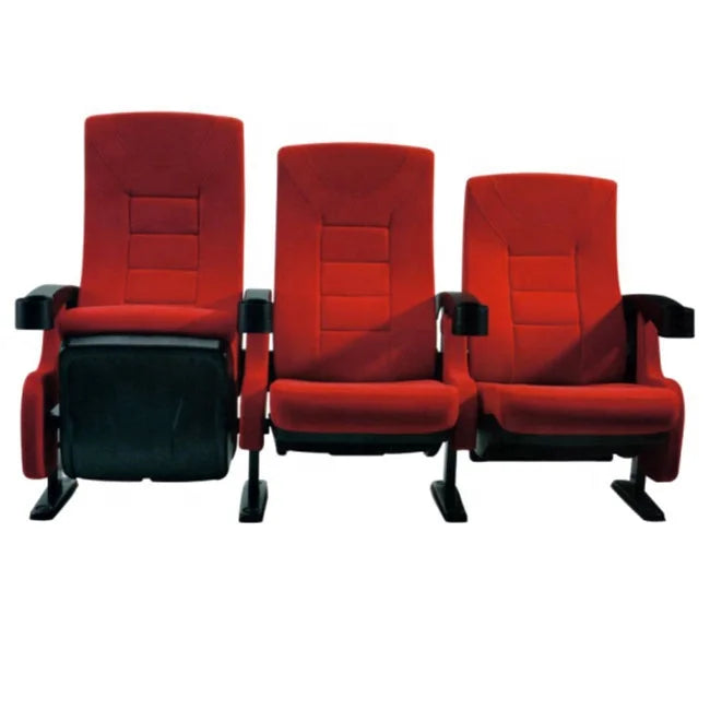 JMT-794186 Stackable Auditorium Chair with Fabric Upholstery and Injection Moulded Plastic Backrest