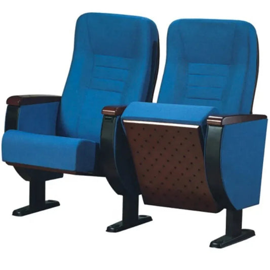 JMT-794186 Stackable Auditorium Chair with Fabric Upholstery and Injection Moulded Plastic Backrest