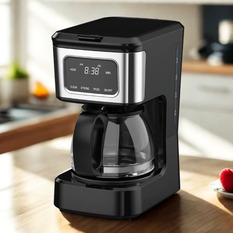 JMT-794250 6-Cup High Glass Coffee Maker with Touch Screen and Non-Stick Warming Plate