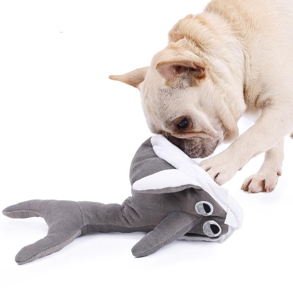 JMT-794250 Plush Shark Doll Toy - Soft Cotton Filling, Gray, Available in S and M Sizes