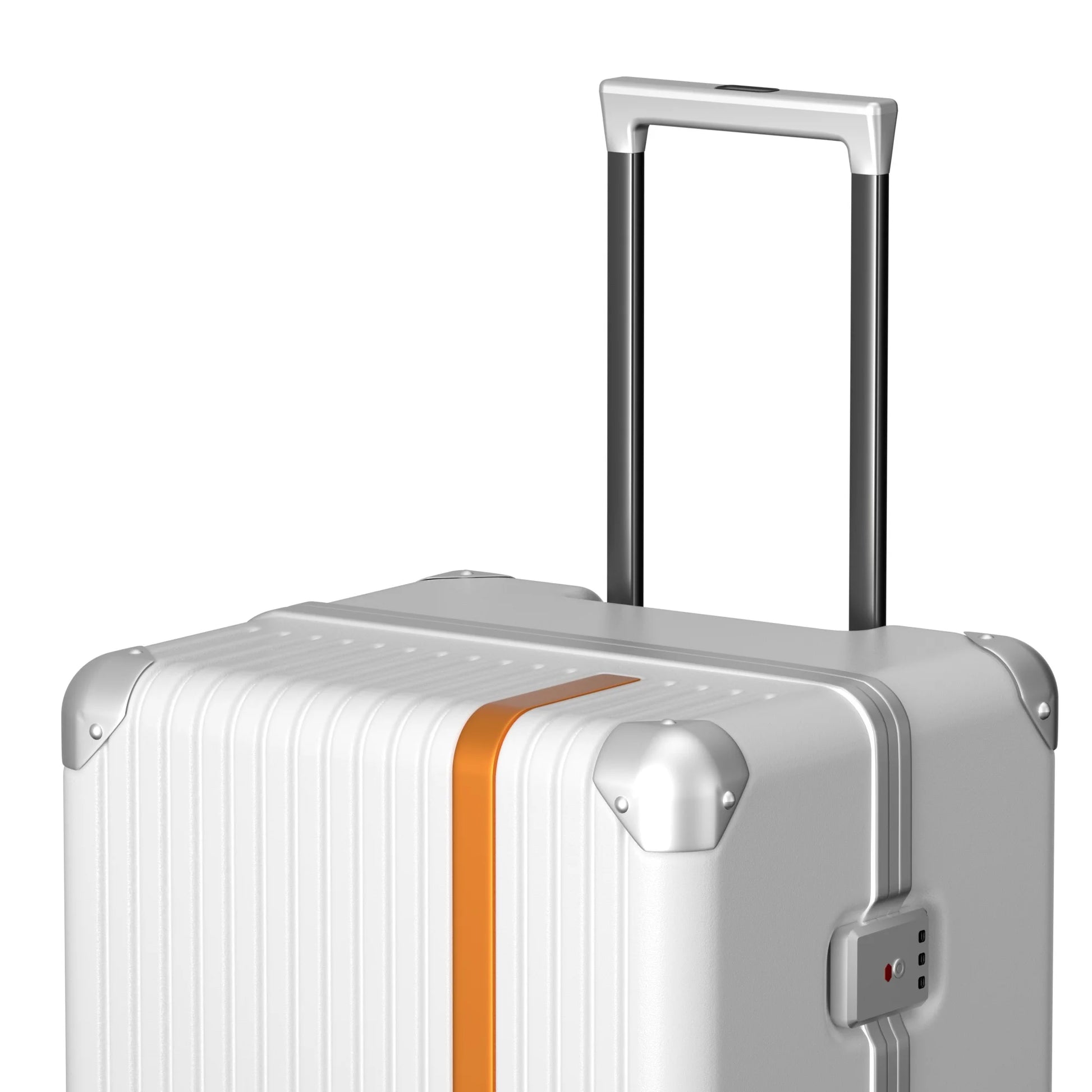 JMT-794314 Durable Hardshell PC Trolley Travel Suitcase with Aluminium Details, Ideal Carry-On Luggage
