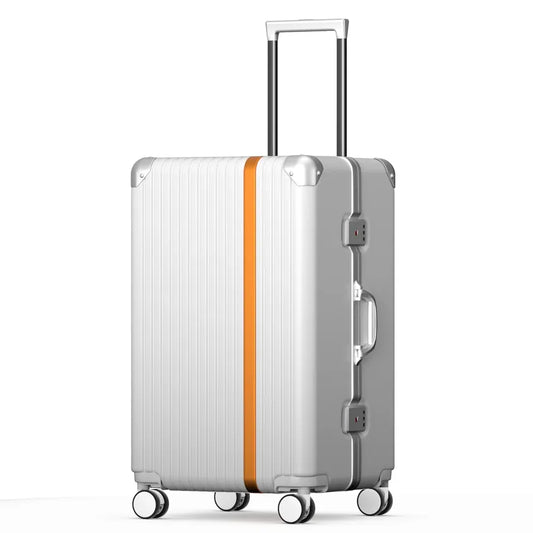JMT-794314 Durable Hardshell PC Trolley Travel Suitcase with Aluminium Details, Ideal Carry-On Luggage