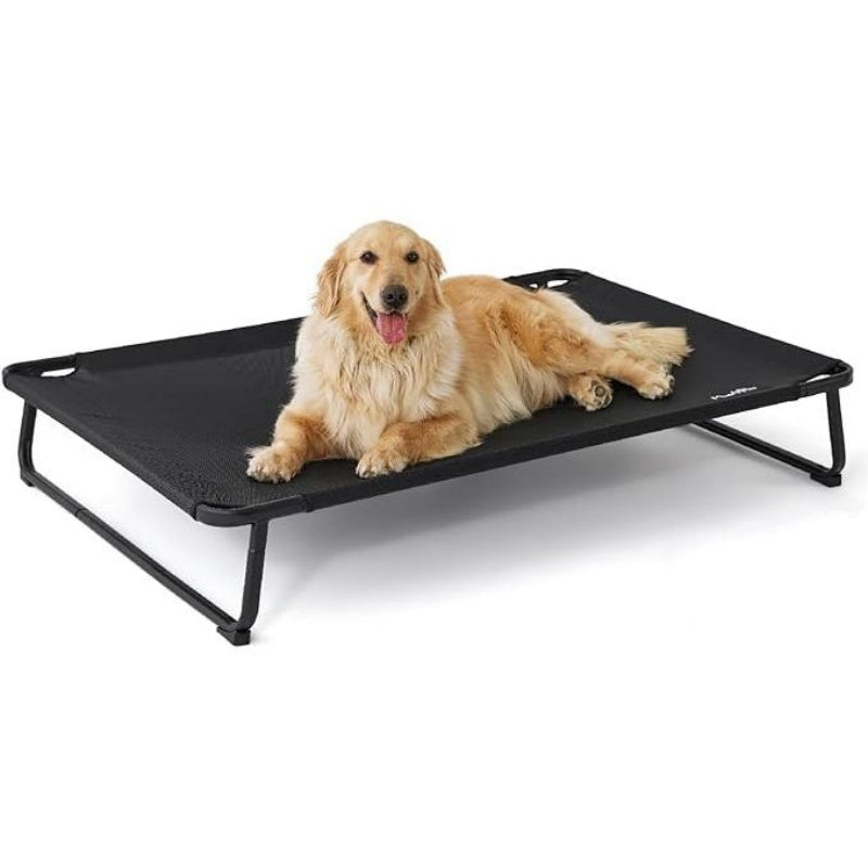 JMT-794442 Elevated Large Dog Outdoor Bed with Adjustable Buckle Legs, Washable Mesh Cover, Non-Slip Feet, Durable, Indoor & Outdoor Use