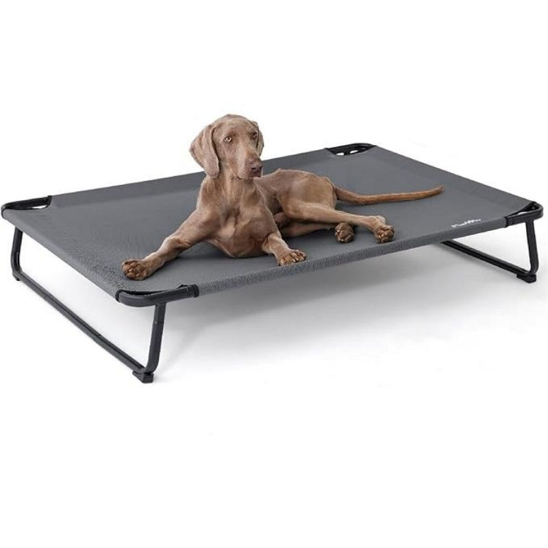 JMT-794442 Elevated Large Dog Outdoor Bed with Adjustable Buckle Legs, Washable Mesh Cover, Non-Slip Feet, Durable, Indoor & Outdoor Use