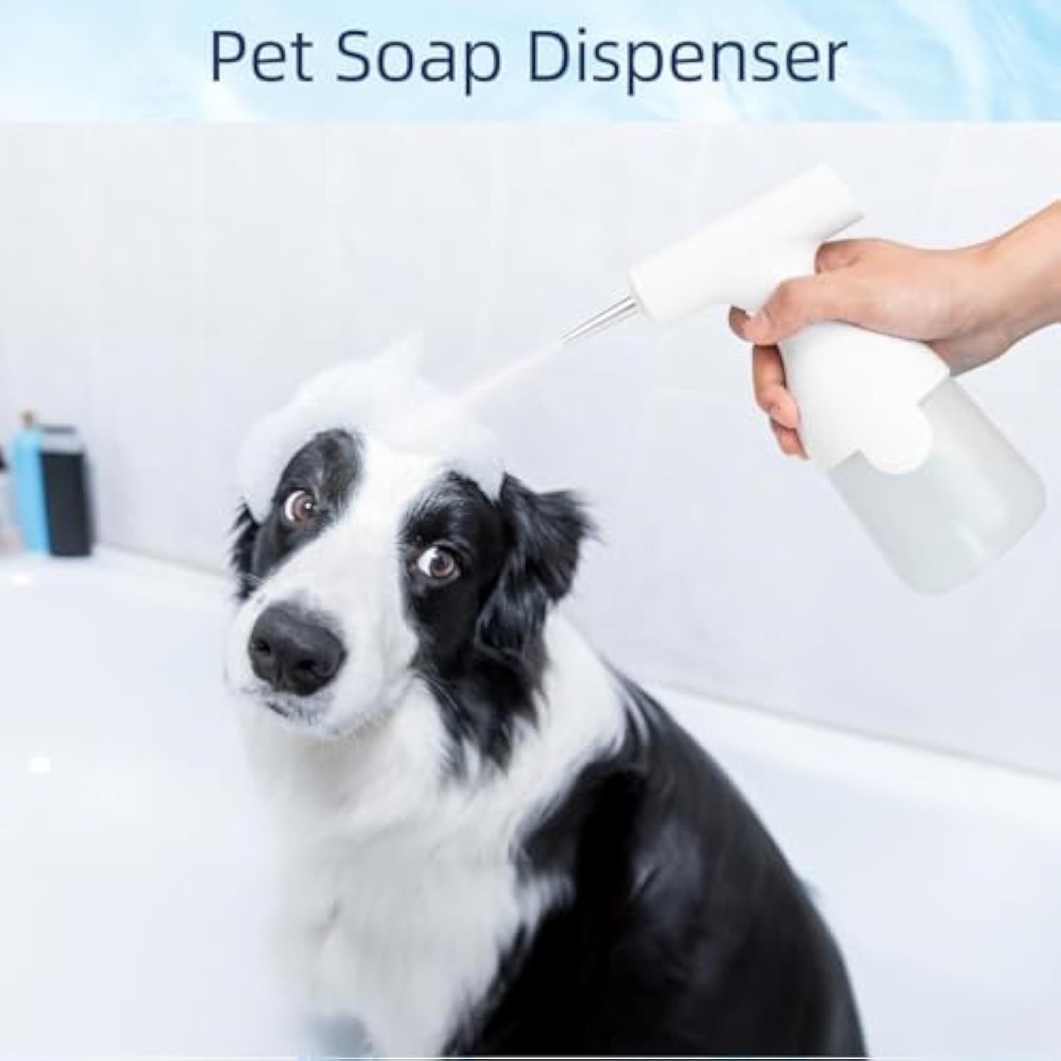JMT-794506 Electric Foam Soap Dispenser for Pet Cleaning with Rechargeable Battery and Dual Nozzle System