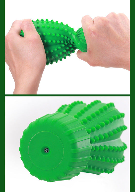 JMT-794570 Rubber Sounding Cactus Toy for Medium and Large Dogs - Molar Stick, Bite Resistant, 268g