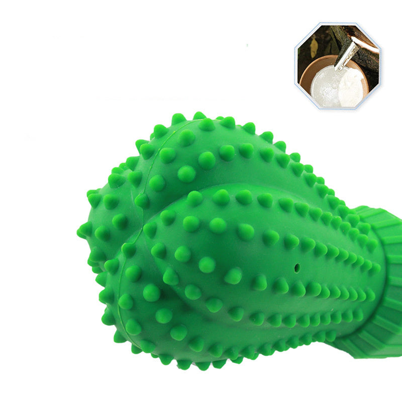 JMT-794570 Rubber Sounding Cactus Toy for Medium and Large Dogs - Molar Stick, Bite Resistant, 268g