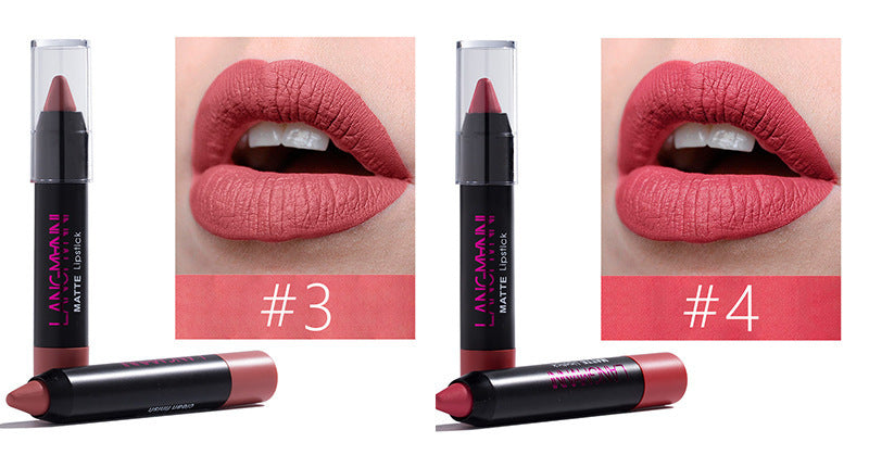JMT-794698 12-Piece Long Lasting Matte Lipstick Set - Universal Shade Range, 5g Each