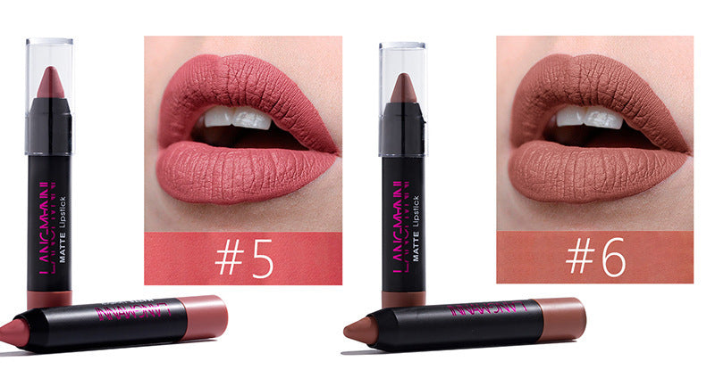 JMT-794698 12-Piece Long Lasting Matte Lipstick Set - Universal Shade Range, 5g Each