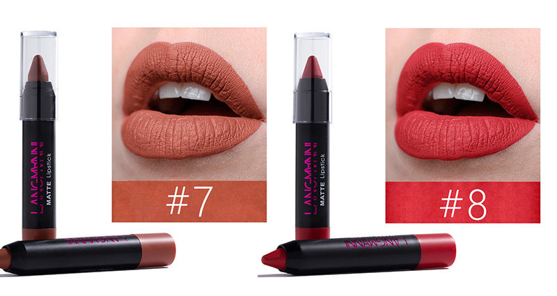 JMT-794698 12-Piece Long Lasting Matte Lipstick Set - Universal Shade Range, 5g Each