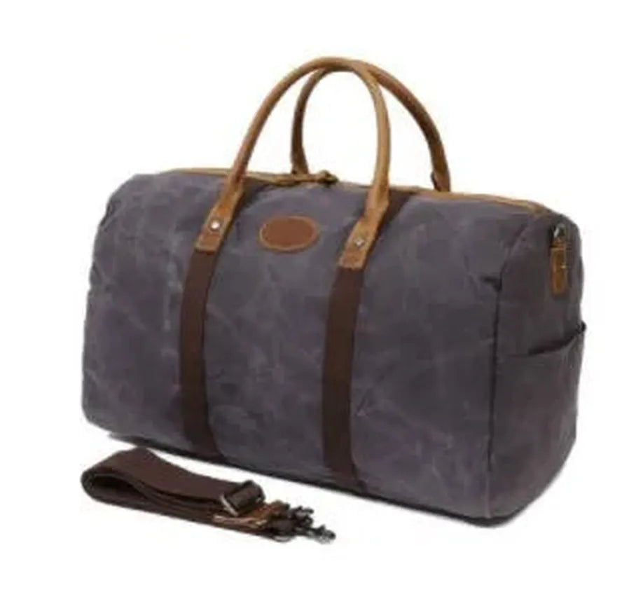 JMT-794826 Waxed Canvas Travel Duffle Bag for Weekend Getaways