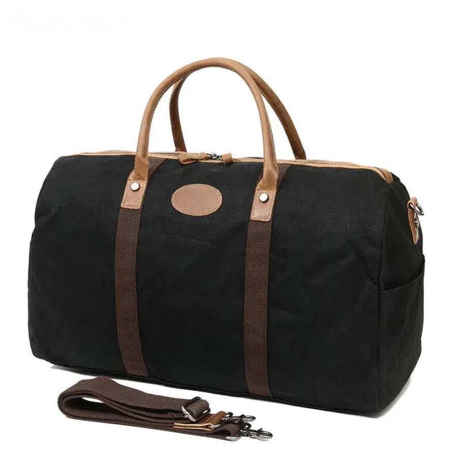 JMT-794826 Waxed Canvas Travel Duffle Bag for Weekend Getaways