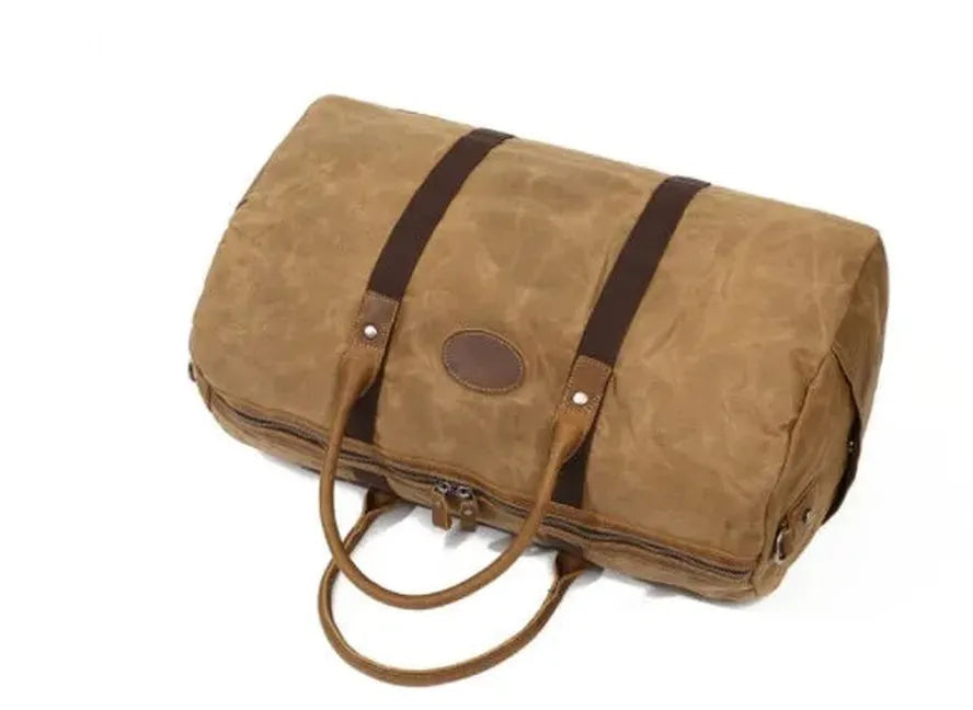 JMT-794826 Waxed Canvas Travel Duffle Bag for Weekend Getaways