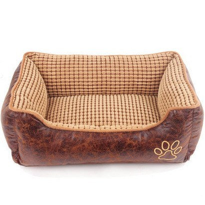 JMT-794890 Soft Suede Dog Bed with Blanket and Summer Mat - Cozy Pet Nest for Dogs