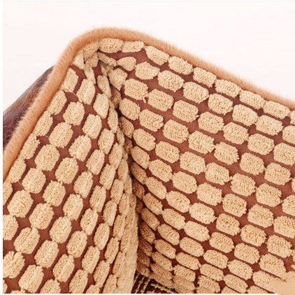 JMT-794890 Soft Suede Dog Bed with Blanket and Summer Mat - Cozy Pet Nest for Dogs