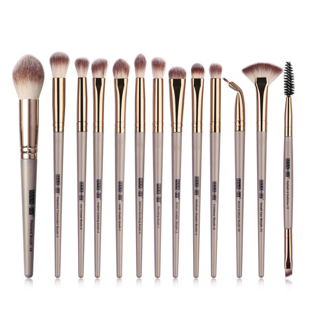 JMT-795018 13-Piece Eyeshadow Makeup Brush Set in Multiple Colors for Precision Application