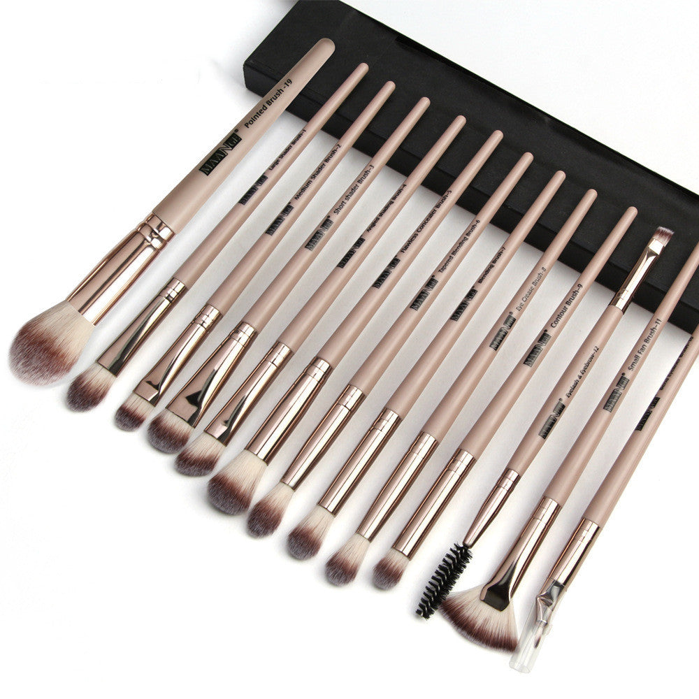JMT-795018 13-Piece Eyeshadow Makeup Brush Set in Multiple Colors for Precision Application