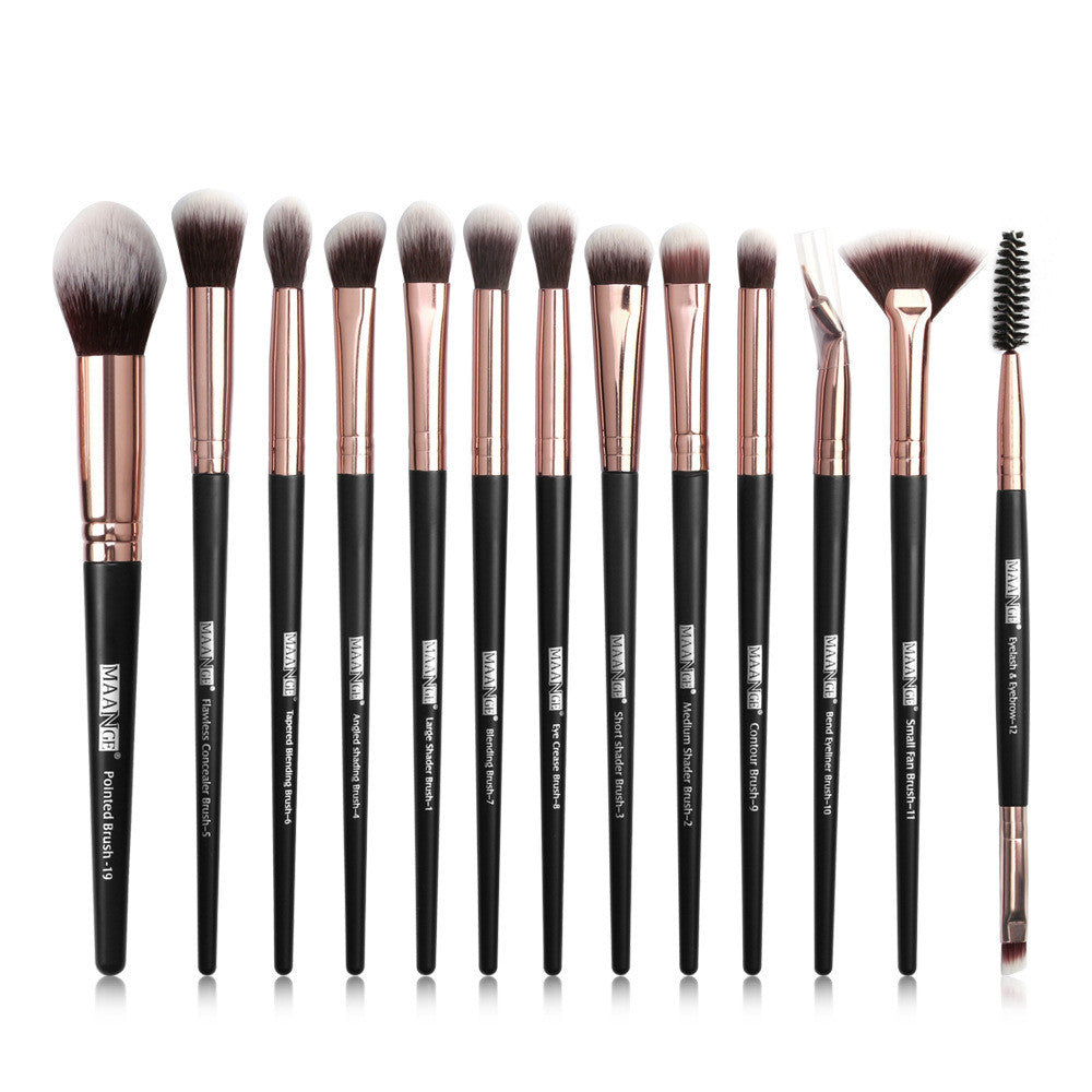 JMT-795018 13-Piece Eyeshadow Makeup Brush Set in Multiple Colors for Precision Application