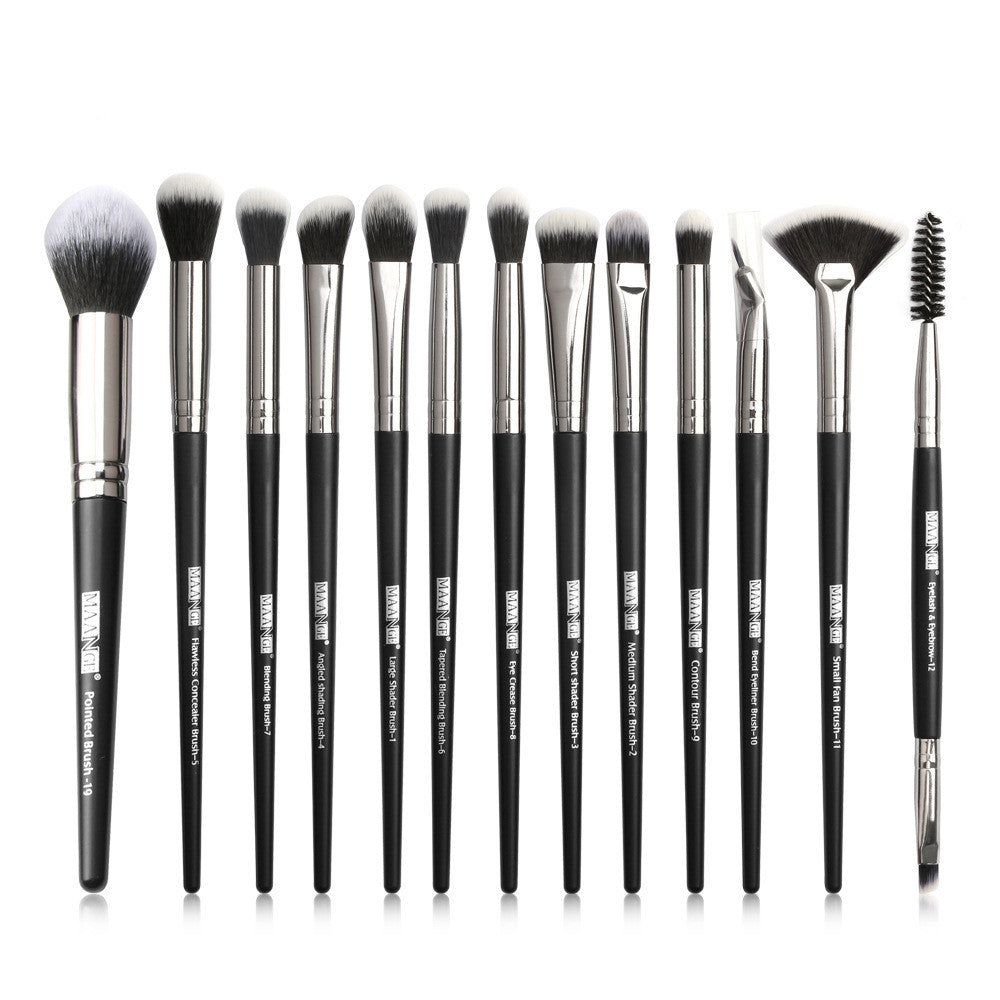 JMT-795018 13-Piece Eyeshadow Makeup Brush Set in Multiple Colors for Precision Application