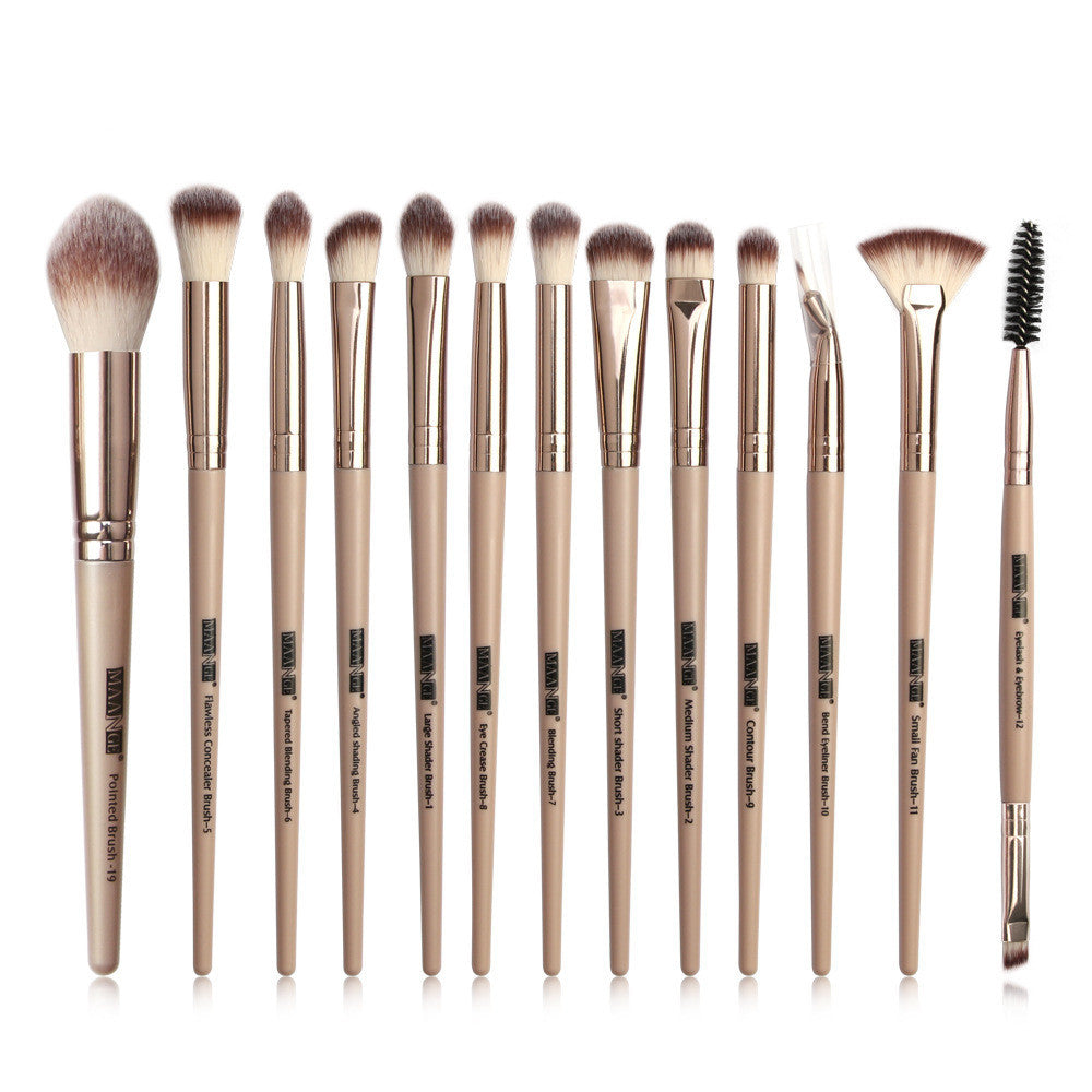 JMT-795018 13-Piece Eyeshadow Makeup Brush Set in Multiple Colors for Precision Application