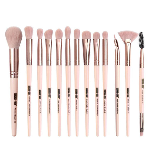 JMT-795018 13-Piece Eyeshadow Makeup Brush Set in Multiple Colors for Precision Application