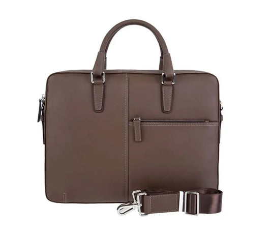 JMT-795402 Leather Crossbody Bag for Men - Vintage Style Business Tote and Laptop Carrier
