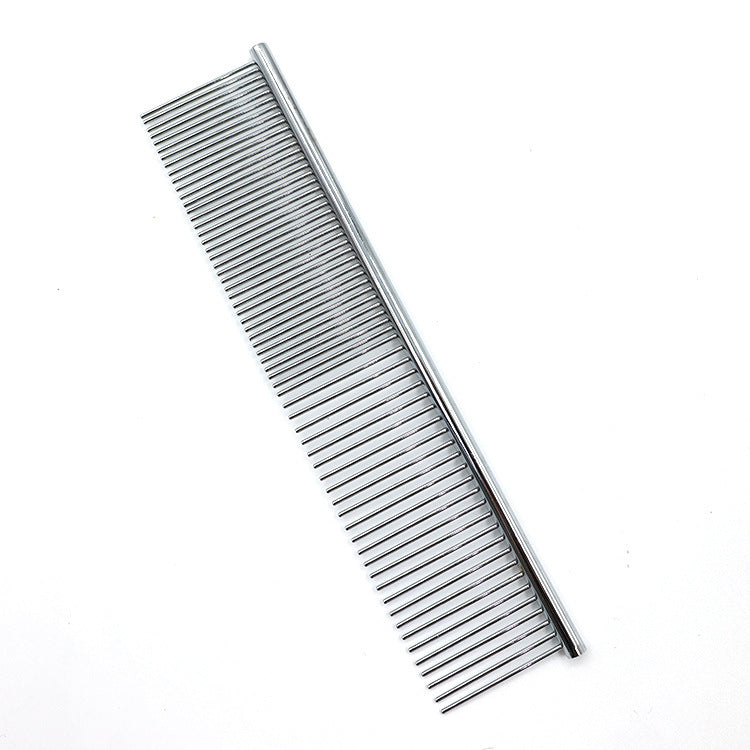 JMT-795402 Stainless Steel Pet Grooming Comb with Rounded Ends for Tangle and Knot Removal in Dogs and Cats