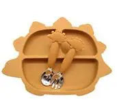 JMT-795530 Creative Cartoon Baby Silicone Dinner Plate - Food Grade, Child-Friendly Design
