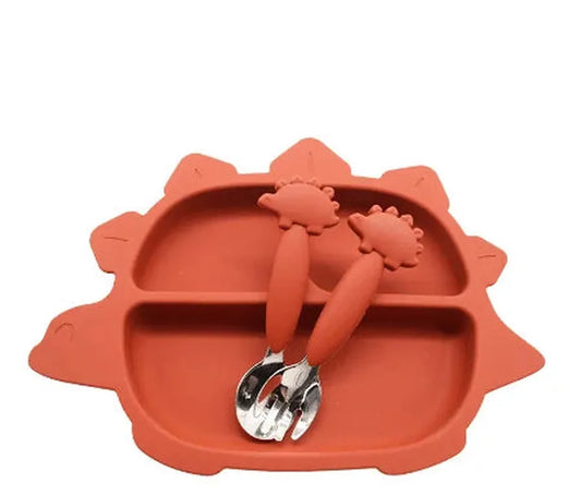 JMT-795530 Creative Cartoon Baby Silicone Dinner Plate - Food Grade, Child-Friendly Design