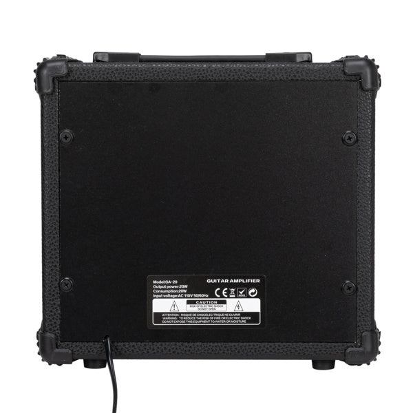 JMT-795594 20W Portable Electric Guitar Amplifier with Volume, Treble, Bass, and Middle Controls