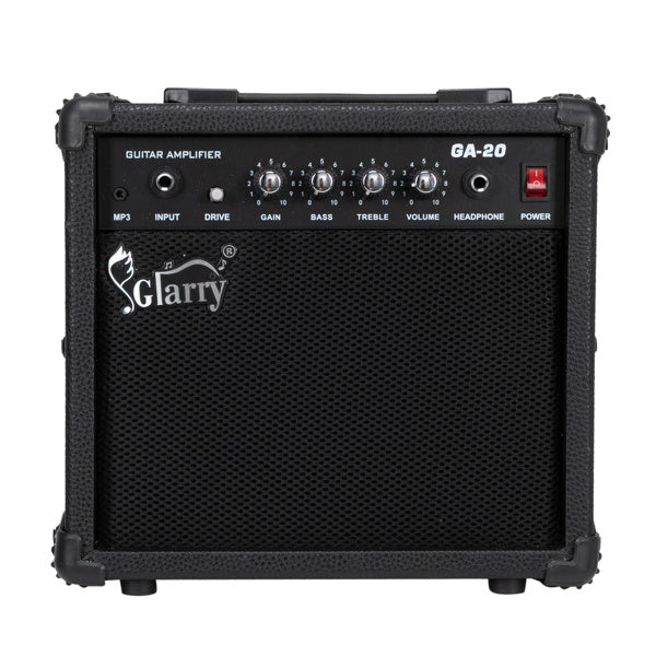 JMT-795594 20W Portable Electric Guitar Amplifier with Volume, Treble, Bass, and Middle Controls