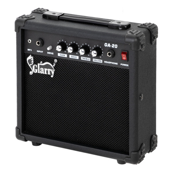 JMT-795594 20W Portable Electric Guitar Amplifier with Volume, Treble, Bass, and Middle Controls
