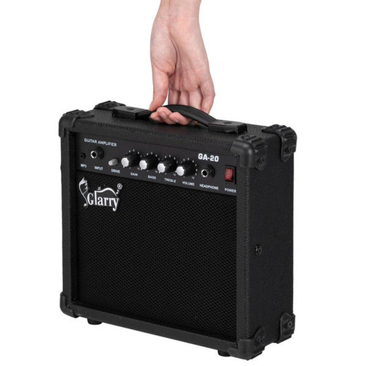 JMT-795594 20W Portable Electric Guitar Amplifier with Volume, Treble, Bass, and Middle Controls