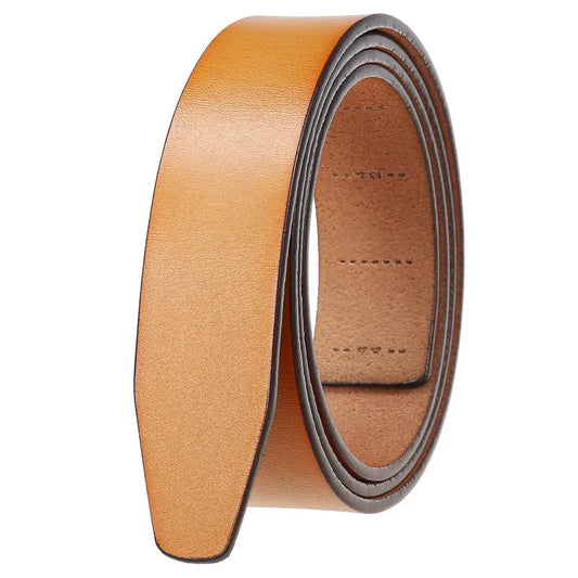 JMT-796490 Vintage Men's Leather Belt Strap, 3.5 cm Wide, No Ratchet Design, Style LY35-3308