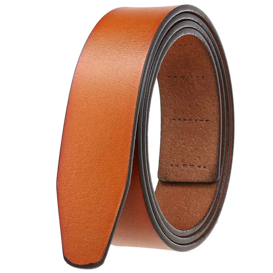 JMT-796490 Vintage Men's Leather Belt Strap, 3.5 cm Wide, No Ratchet Design, Style LY35-3308