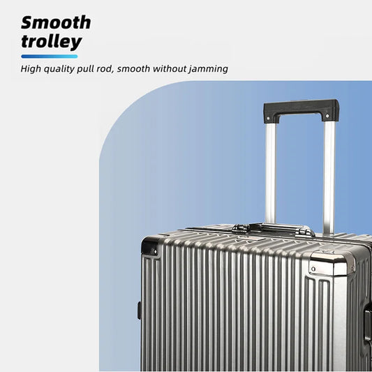 JMT-796618 Stylish Custom Logo 20-28 Inch PC Suitcase for Men - Durable Aluminium Travel Luggage