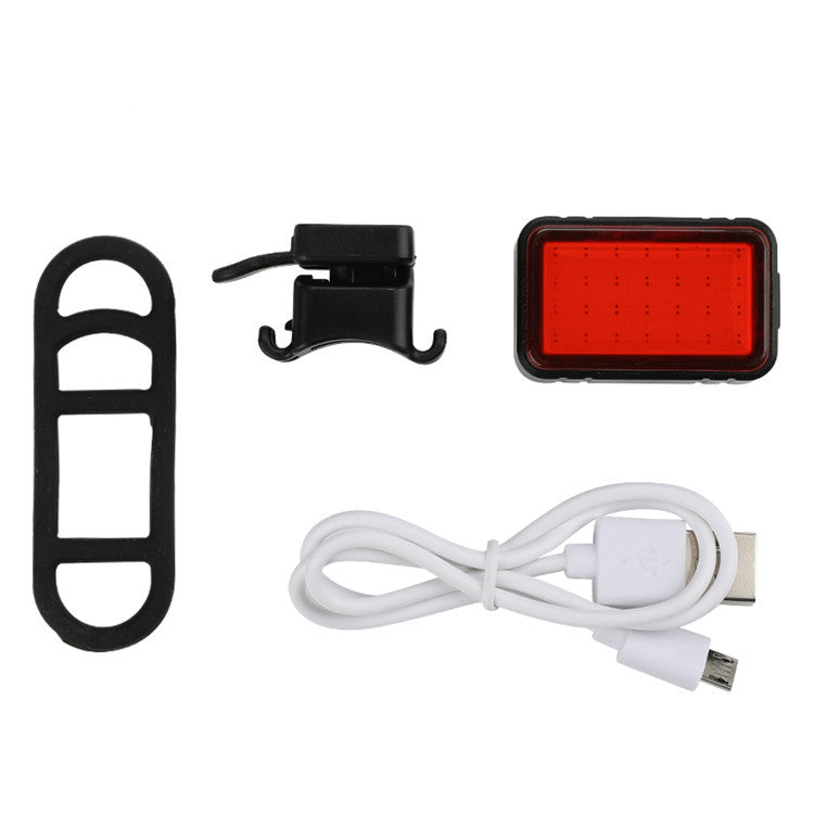JMT-796938 USB Rechargeable Smart Sensor Tail Light for Mountain Bicycles - COB Warning Light