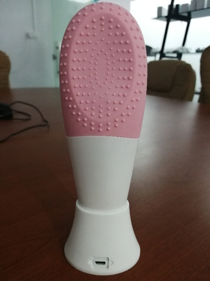 JMT-797130 Ultrasonic Silicone Facial Cleansing Device with Wireless Charging and Vibrating Pore Cleaner