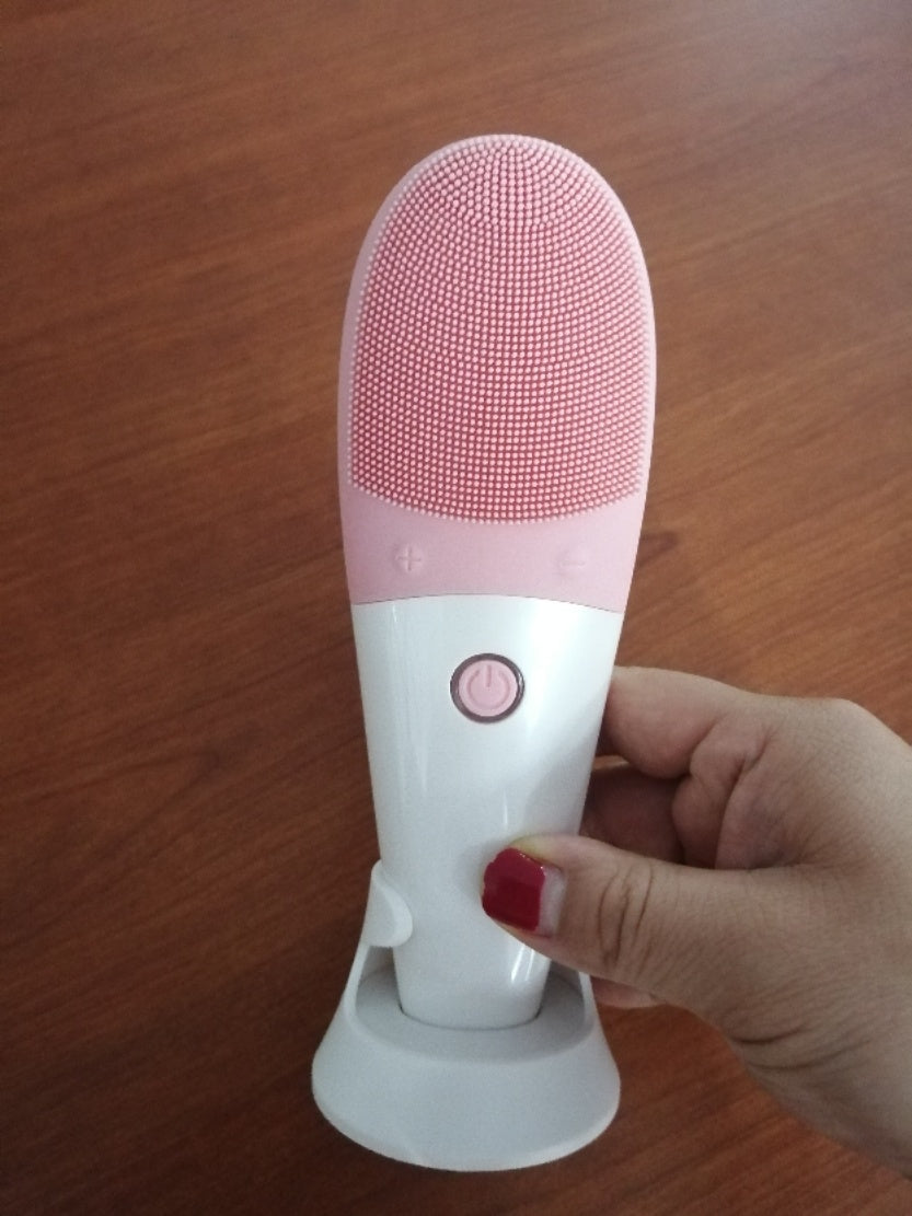 JMT-797130 Ultrasonic Silicone Facial Cleansing Device with Wireless Charging and Vibrating Pore Cleaner