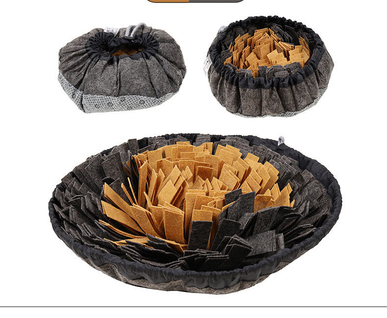 JMT-797194 Sniff Bowl Interactive Pet Toy - Felt Cloth Sniffing Cushion in Multiple Colors