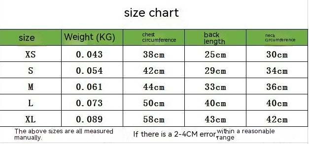 JMT-797514 Casual Spring and Summer Clothing for Small Dogs and Puppies in Various Colors