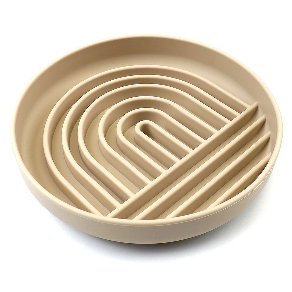 JMT-797706 Slow Feeding Silicone Bowl for Dogs and Puppies - Engaging Lick Mat Design that Reduces Gulping - Dishwasher Safe and Suitable for All Breeds - Promotes Better Digestion
