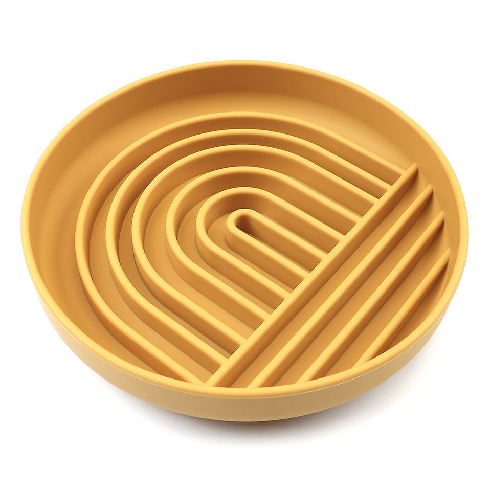 JMT-797706 Slow Feeding Silicone Bowl for Dogs and Puppies - Engaging Lick Mat Design that Reduces Gulping - Dishwasher Safe and Suitable for All Breeds - Promotes Better Digestion