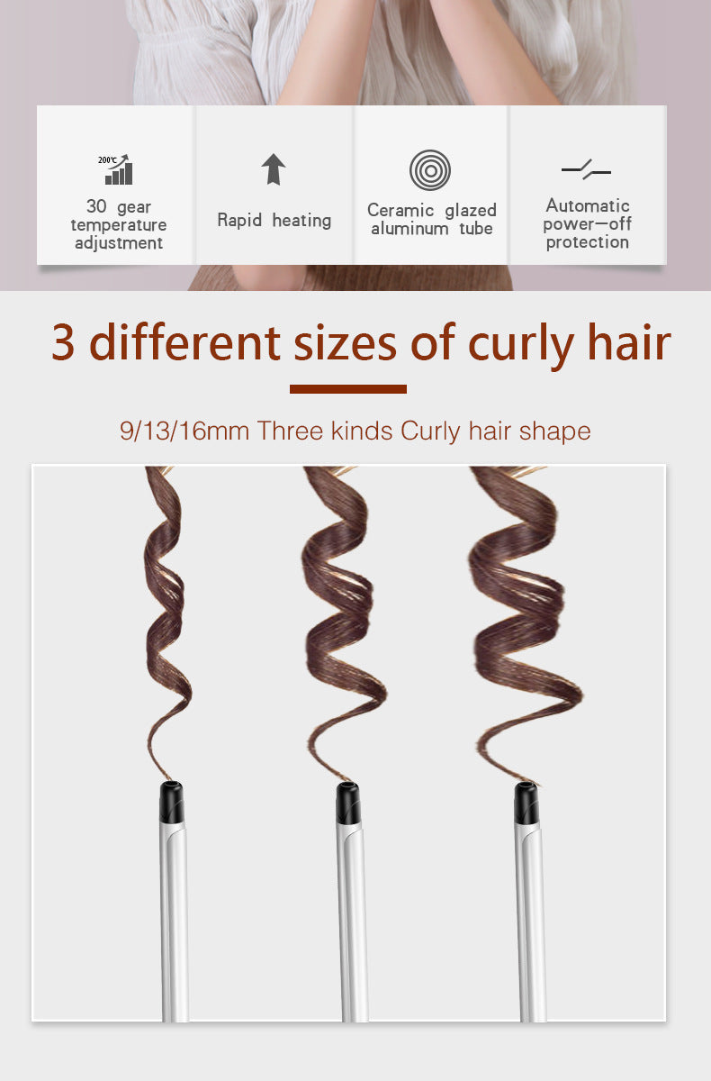 JMT-798026 Wool Curling Iron for Instant Noodle Waves, Thin Curler - 22-30W Power