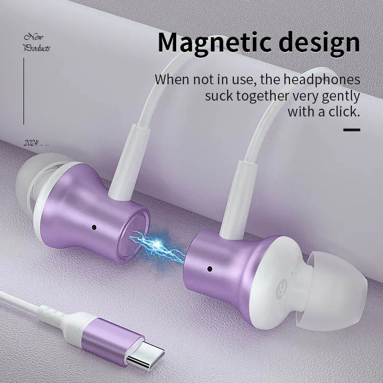 JMT-798538 Voice Changing Microphone for Live Broadcasting and K-Songs - Wired In-Ear Headphones for Singing and Gaming