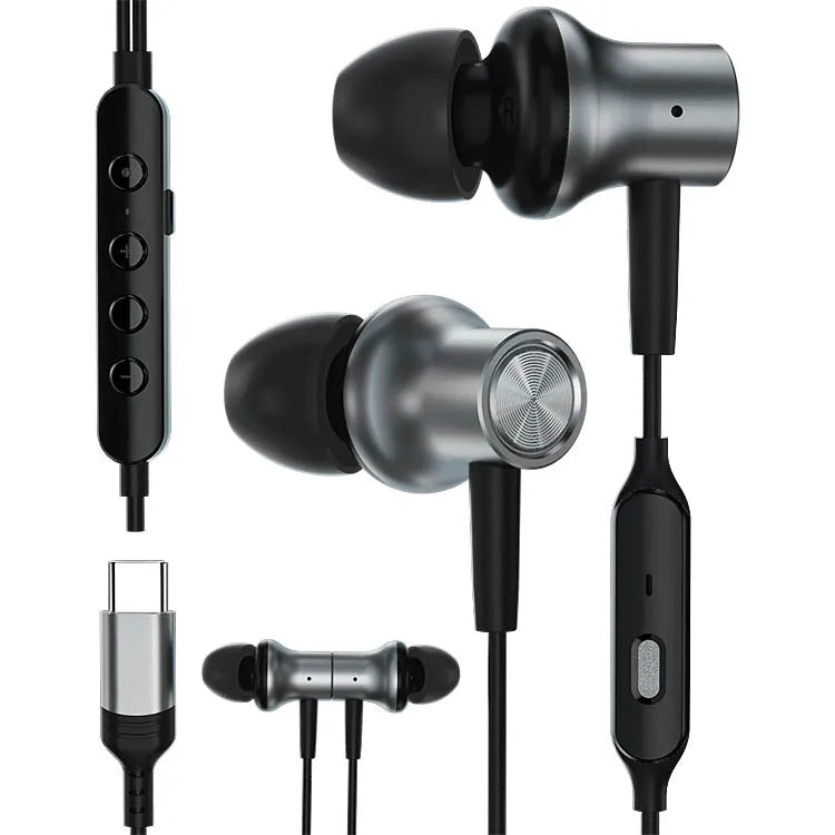 JMT-798538 Voice Changing Microphone for Live Broadcasting and K-Songs - Wired In-Ear Headphones for Singing and Gaming