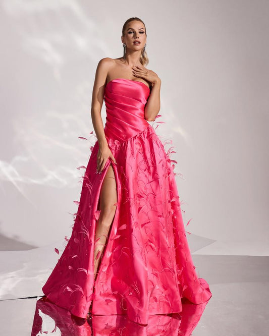 JMT-799114 Rose Pink Elegant Dress - Model SH0153